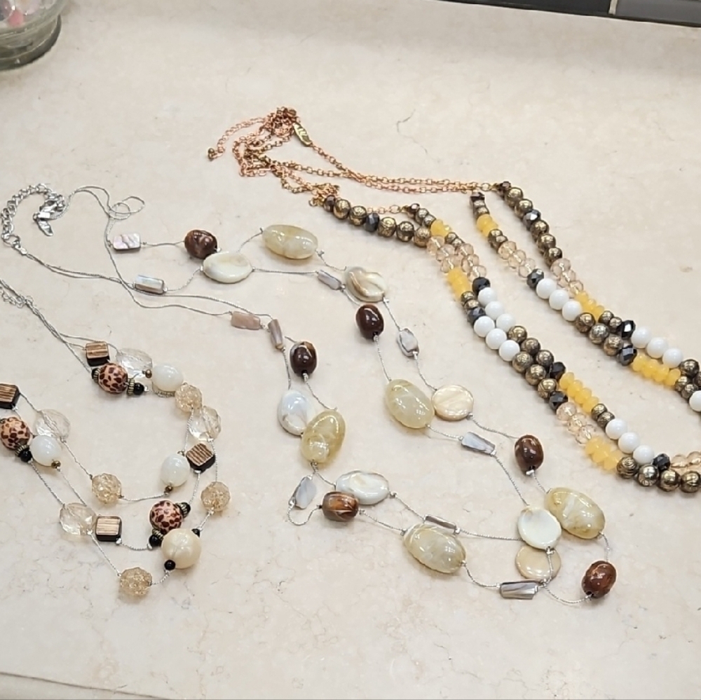 Elegant Multi-Color Beaded Necklace Set